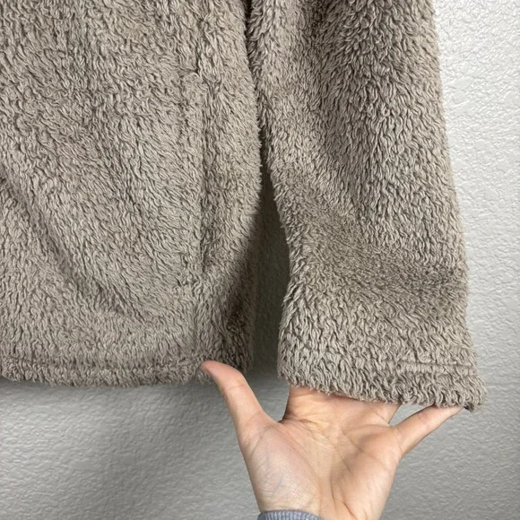 Patagonia Los Gatos Jacket Kids Girls Size XL 14 Brown Full Zip Hoodie Sherp - Picture 7 of 14